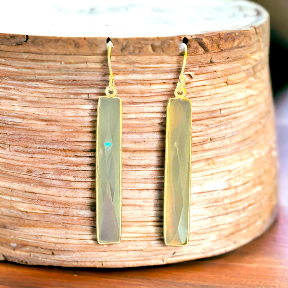 SMOKEY MOONSTONE AND SILVER EARRINGS
